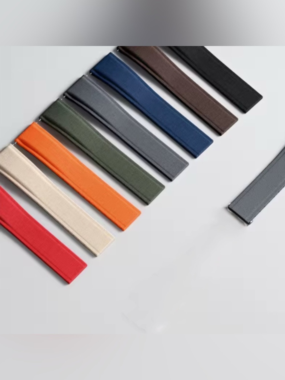 ✅ Quick Release Canvas FKM rubber, CTF Contour Deployant Clasp Cut To Size 22mm